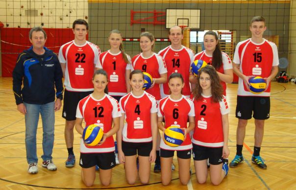 Das siegreiche Mixed-Volleyball-Team der BHAK/BHAK Zwettl